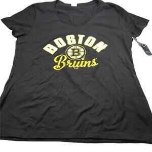 NHL Hanes Men's Boston Bruins Short Sleeve Tee Shirt Medium Black New